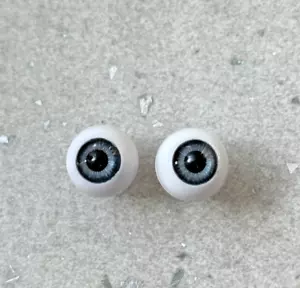 8mm Hellgrau Acryl Puppe Augen - Bild 1 von 2