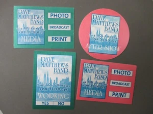 Dave Matthews backstage pass satin stickers FOUR AOL Central Park - OTTO ! - Picture 1 of 1