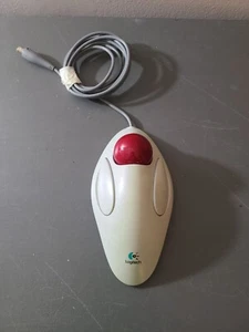 Logitech Trackball Marble Mouse PS2, T-CM14, 804292-0000 White - Picture 1 of 6