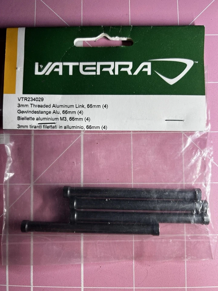 Vaterra VTR 234029 3mm Threaded Aluminum Link, 66mm (4) - Image 1 of 1