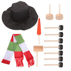 Snowman Dress up Kit Scarf for Crafts Christmas DIY Ornaments Apparel