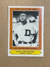 Sam Crawford ~ F. W. Woolworth Company 1985  All-Time Record Baseball Cards