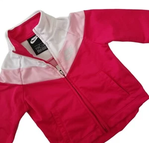 Nike Girls Full Zip Track Jacket Size 3T High Neck Colorblock Logo. - Picture 1 of 8