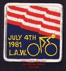 LMH Patch  LEAGUE AMERICAN WHEELMEN Bicyclists L.A.W. L.A.B.  1981 July 4th Ride