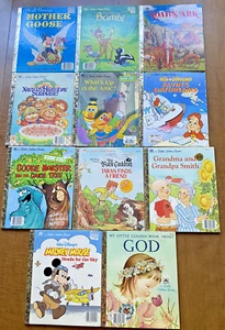 Little Golden Books lot of 11. Mickey, Cabbage Patch, Alvin, Bambi, Mother Goose - Picture 1 of 15