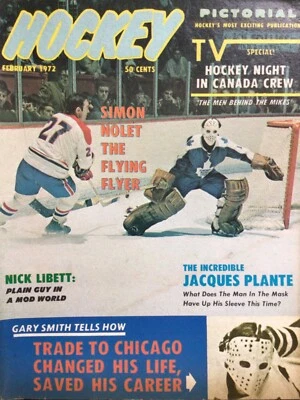 HOCKEY PICTÓRICO - Febrero 1972 - Hoja de Arce Jacques Plante Cubierta - ¡¡En muy buen estado!!! Foto 1 de 4