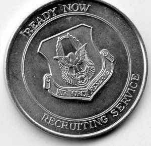 Karneval Doubloon United States Air Force Recruiting Aluminium - Bild 1 von 2
