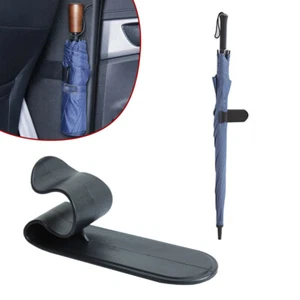 1x Black Car Umbrella Hook Holder Hanger Clip Fastener Holder Auto Accessories - Foto 1 di 12