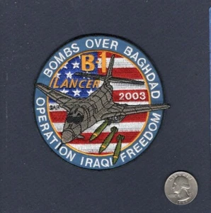 B-1 LANCER BONE OIF 2003 Operation Iraqi Freedom USAF ANG Bomb Squadron Patch - Picture 1 of 1