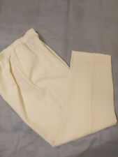 Alfred Dunner Classic Fit Polyester Ivory Pants Sz 10 Inseam 27 Pockets 