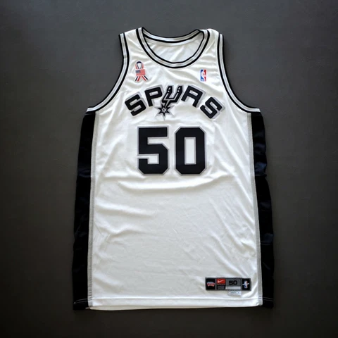 100% Authentic David Robinson Nike 01 02 911 Spurs Pro Cut Game Jersey 50+4" Cover