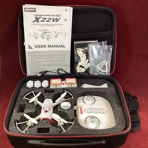 Syma X22W Drone RC Quadcopter In Carry Case *TESTED & WORKING* (1E) MO#8704