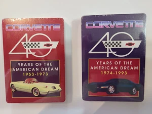 2 decks of Hoyle 40th anniversary corvette playing cards (new) - Picture 1 of 2