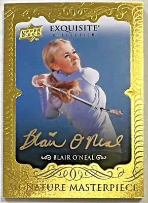 2014 UD Exquisite Blair O'Neal On-Card Gold Ink Auto RC Signature Masterpiece - Image 1 of 3