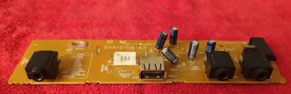 PLACA ENTRADA AUXILIAR GVA10158-A3 USB CADENA MÚSICA JVC  UX-G48 Pbf Gci1V0 94V- - Immagine 1 di 4