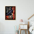fr 5D DIY Full Square Drill Diamond Painting US Flag Kit Home Decoration Art Cra