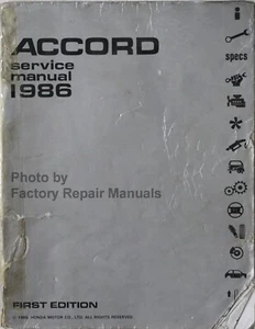 1986 Honda Accord Factory Service Manual Original Shop Repair Workshop DX LX LXi - Bild 1 von 3