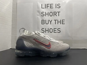Nike Air Vapormax 2021 FK White Thunder Blue Red DC9454-100 Women size 6.5 - Picture 1 of 9