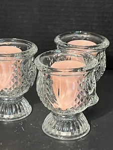 3-Avon Crystal Two-Way Candle Holders 4” Tall Clear - Vintage Candle - Picture 1 of 6