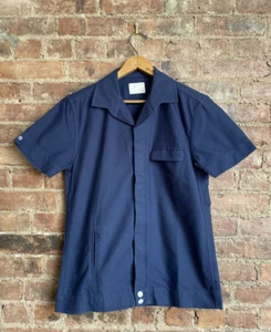 Band of Outsiders Men's Camp Shirt. Sz Small, 100% Cotton Canvas Blue, USA - Picture 1 of 9