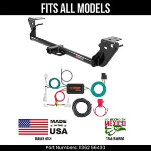 For 13-18 Lexus ES300h Trailer Hitch w/ 4Way Wiring Harness Fits All Models Curt - Picture 1 of 19