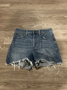 Madewell Shorts Adult 29 Blue Denim High Rise Cut Off 4” Casual Beach Womens - Picture 1 of 7