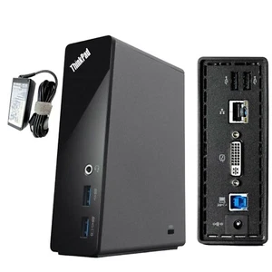 Lenovo THINKPAD Basic USB3.0 Docking Station 03X6285 AC 65W Yoga - Imagen 1 de 4