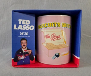 Ted Lasso Biscuits with the Boss Mug 20 oz Oversize Coffee Cup NIB - Imagen 1 de 5