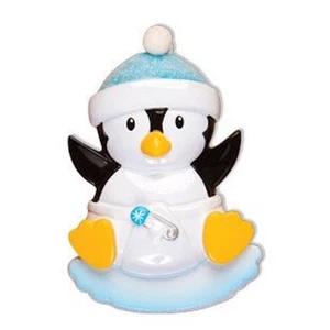 Personalized Baby Boy Penguin Baby Boy's First Christmas Ornament Newborn Gift - Picture 1 of 1