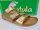 Betula Leo By Birkenstock Footbed Casual Sandals Women's Size 5.0 N, Metal Gold