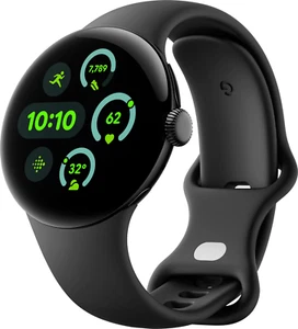 Google - Pixel Watch 3 (41mm) Smartwatch with Obsidian Black Band - Wifi - Picture 1 of 1