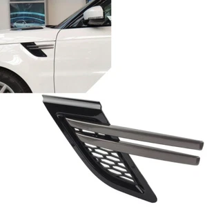 Left Trim Front Fender Air Vents Grill For Range Rover Sport 14-17 Black W/Gray - Picture 1 of 10