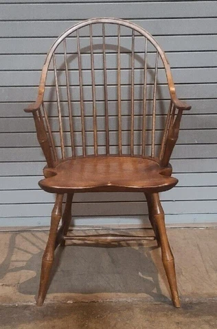 D.R. Dimes Continuous Arm Windsor Chair Bench Made Cover
