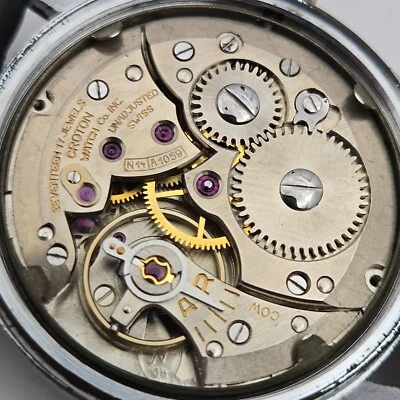 Vintage CROTON men's manual wind watch N14/A1059 17Jewels swiss made 1950s - Image 1 of 4