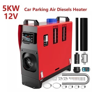 12V 5KW 5L Diesel Air Heater All-in-1 with LCD For Winter Camping Rooftop Tent - Bild 1 von 9