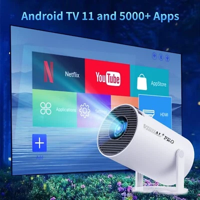 Beamer Projektor Heimkino 4K UHD WiFi Bluetooth Android TV - Bild 1 von 4