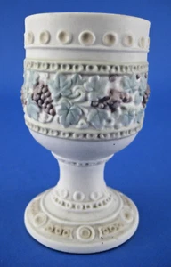 Lladro Decorated Chalice Figurine Retired Grapes Leaves Vintage Jose Roig Matte - Picture 1 of 3