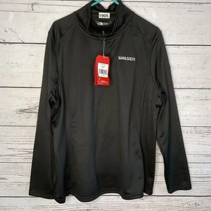 NWT The North Face 1/3 Zip Fleece Sweater Women Size XXL Black/White Logo Walser - Picture 1 of 10