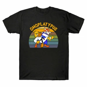Jitsu Omoplatypus T- Tee Retro Cotton Funny Shirt Men's Omoplata Jiu Bjj Shirt - Picture 1 of 7