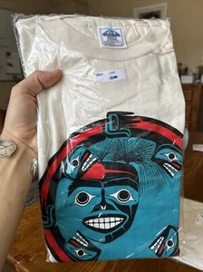 1990s Northwest Coast T Shirt Native American Art Size Large Nos - Picture 1 of 6