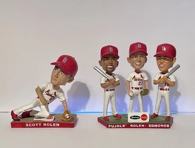 St Louis Cardinals Bobblehead Albert Pujols Scott Rolen Jim Edmonds & Rolen SGA - Image 1 of 4