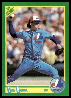 1990 Score Tim Burke Montreal Expos #127 - Image 1 of 2