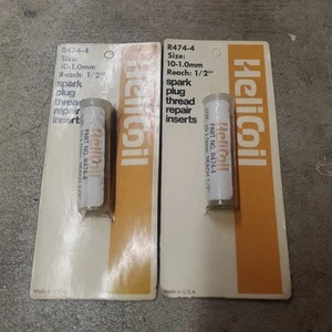 12x Helicoil 10mm Spark Plug Thread Repair Inserts #R474-4 M10x1.0mm 1/2" Reach - Picture 1 of 4