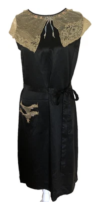 Vestido preto bordado vintage década de 1930 exclusivo Shoppe Hollywood 34 - Imagem 1 de 4