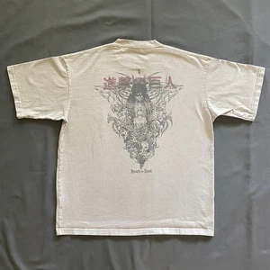 Attack on Titan Shirt Mens XL Beige Anime Manga Graphic Tee Hokuro Cartoon - Picture 1 of 9