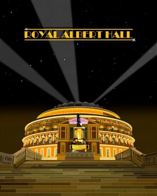 Royal Albert Hall A3 Giclée Print - Vintage Railway Poster Style Digital Art - Image 1 of 4