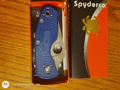 SPYDERCO AMBICIOSO AZUL MANGO FRN HOJA PREMIUM NUEVO EN CAJA Foto 1 de 4