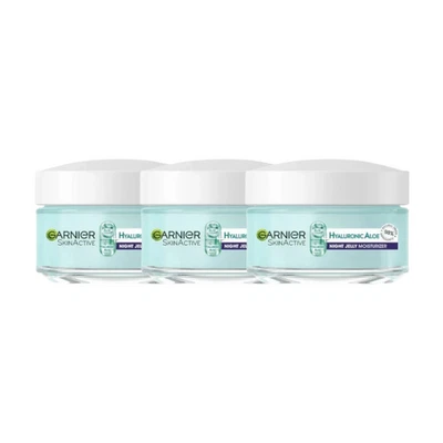 3 x Garnier SkinActive Hyaluronic Aloe Night Jelly Moisturiser 50mL - image 1 of 4