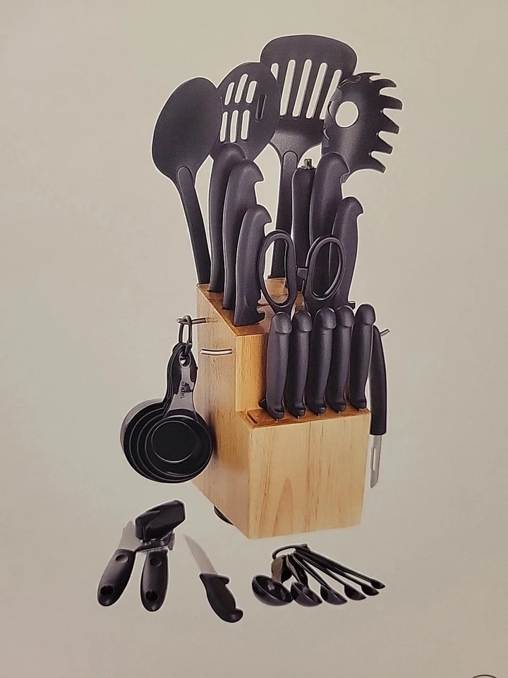 *Nuevo* Juego de cubiertos y utensilios Martha Stewart Essentials de 30 piezas Foto 1 de 1