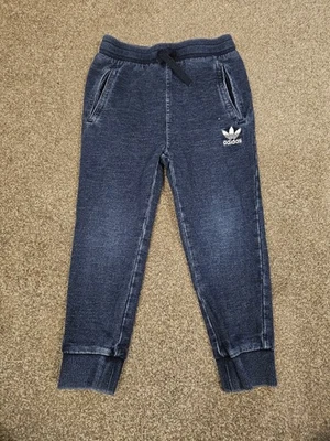 Adidas Distressed Blue Jeggings/joggers Age 2/3 - Image 1 of 4
